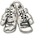 thumbnail image 1 of Sterling Silver 20" 1mm Box Chain 3D Set Of Boxing Gloves Pendant Necklace, 1 of 2