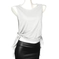 thumbnail image 3 of BiZtdJrK Débardeurs Tendance pour Femmes, Sans Manches, Col Rond, Légers, Amples, pour Gym, Sport, Blanc, Taille Unique, 3 of 9