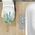thumbnail image 4 of SEANATIVE Flower Leaf Toilet Seat Cover Aesthetic Toilet Lid Covers for Bathroom Decoration Toilet Seat Lid Cover Washable Toilet Protector Cover Fits Most Toilet Lids, 4 of 6