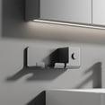 thumbnail image 1 of Wall Mounted Hair Dryer Organizer No-Drill, Bathroom Multi-Functional Storage Rack with Adhesive Backing, Plastic, White, for Hair Tools, 1 of 6
