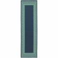 thumbnail image 3 of 4'x6' Navy and Green Geometric Indoor Outdoor Area Rug - 3'6" 94.49"W x 129.92"D x 0.15"H 8' x 10' Rectangle, 3 of 4