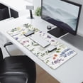 thumbnail image 2 of Mini Floral Flower Mouse Pad - Non-Slip Rubber Base, Smooth Surface for Superior Tracking, Ideal for Office, Home & Gaming, Laptop Compatible, Large 31.5x11.8 Inch - Add Chic to Your Desk Space, 2 of 7