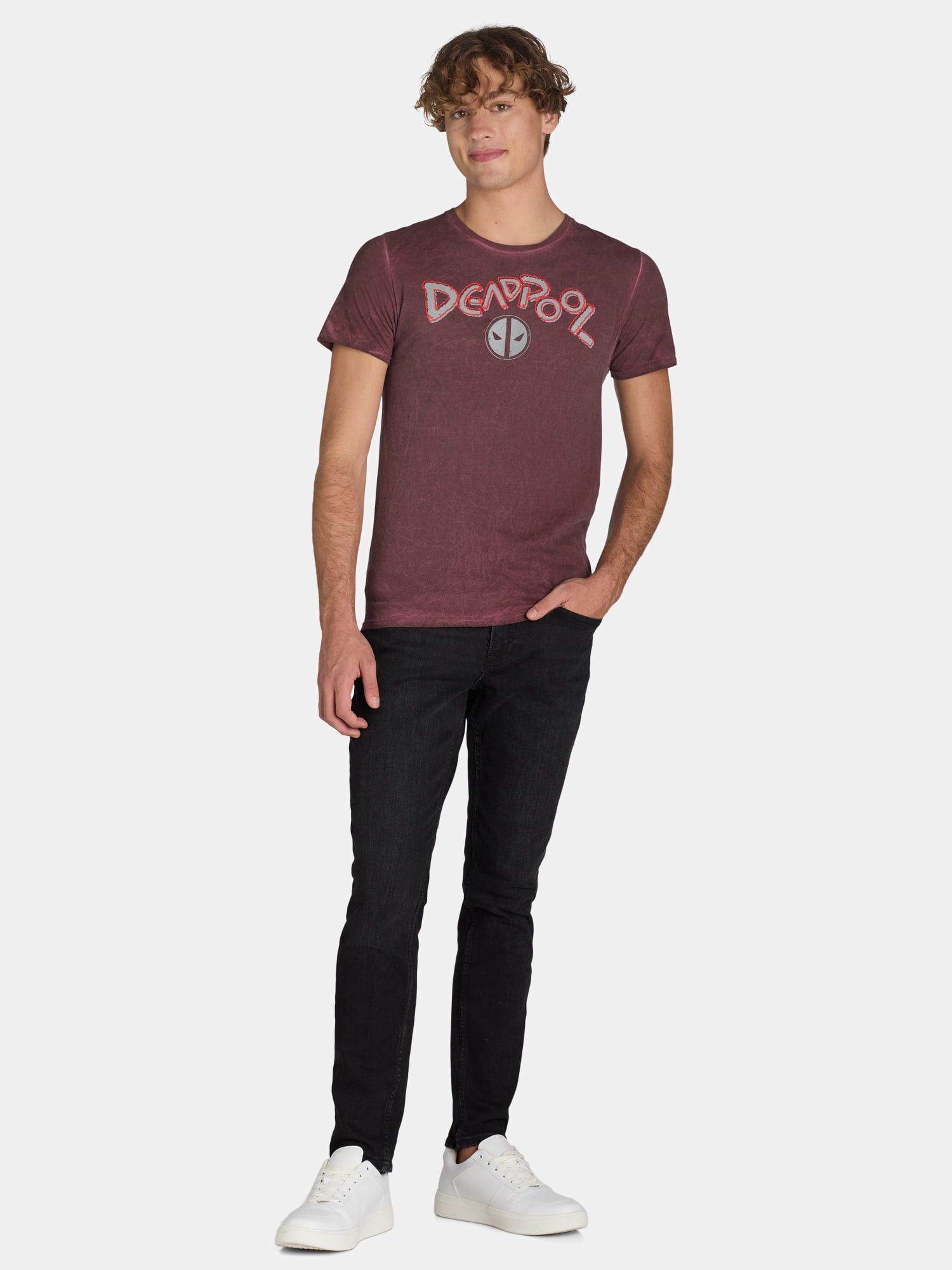 Deadpool & Wolverine Men’s & Big Men's Mineral Wash Graphic Tee, Sizes S-3XL