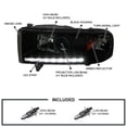 thumbnail image 3 of Spec-D Tuning Black Smoke Projector Headlights w/LEDs Compatible with 1994-2001 Dodge Ram 1500, 1994-2002 Dodge Ram 2500/3500, Left + Right Pair Headlamps Assembly, 3 of 7