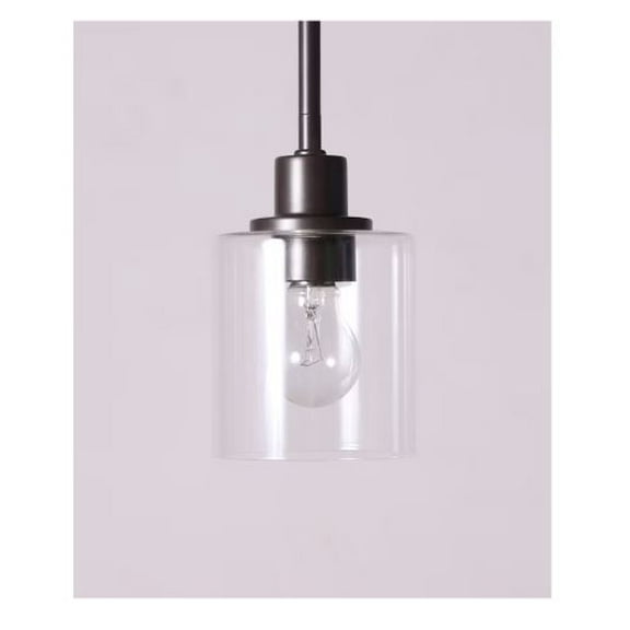 Style Selections 5-in x 4.75-in Cylinder Clear Glass Vanity Light Shade with 2-1/4-in fitter