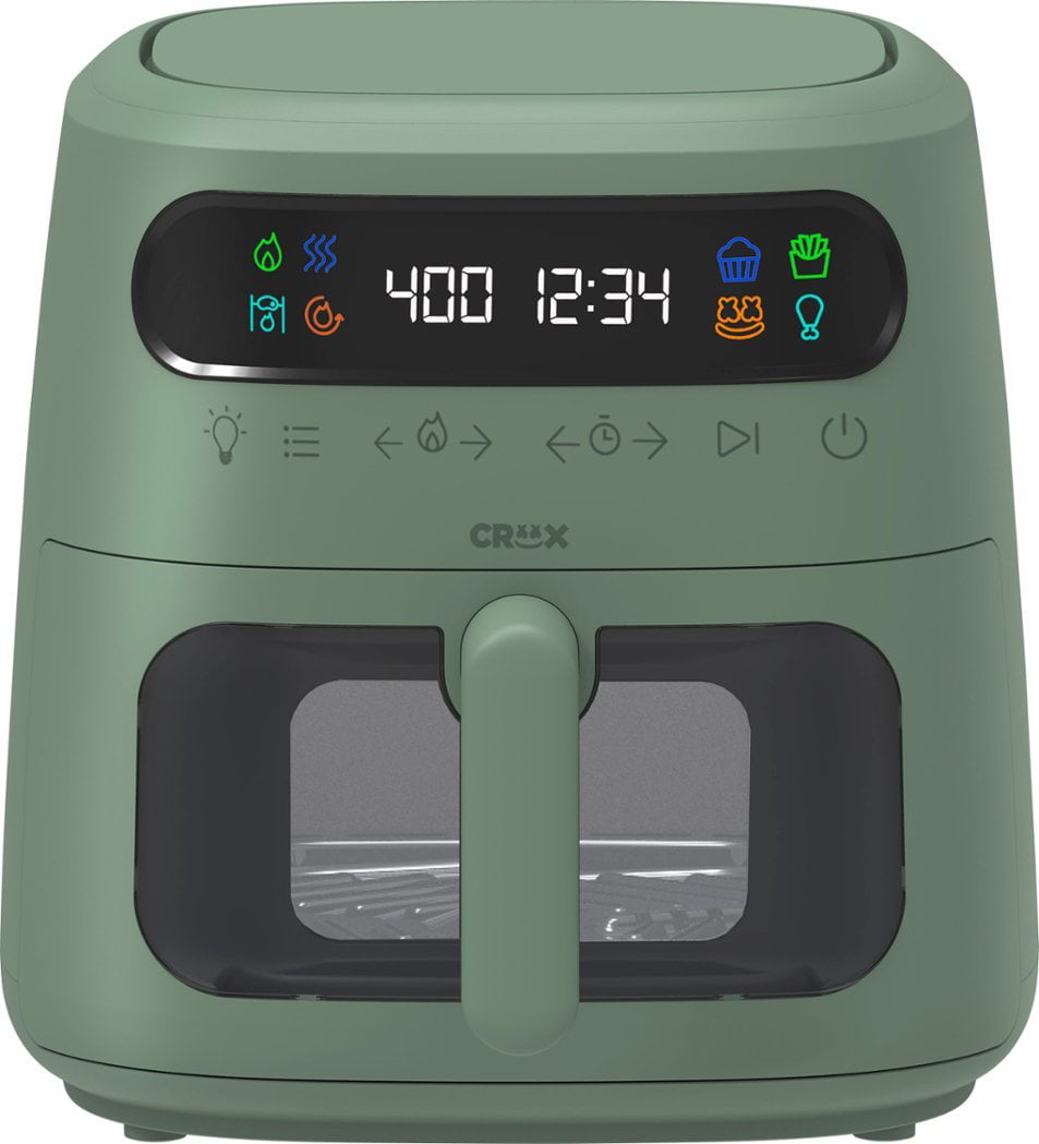 CRUX - 8-qt. Green Digital Air Fryer Kit with TurboCrisp - Limited