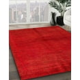thumbnail image 3 of Ahgly Company Machine Washable Indoor Square Abstract Red Area Rugs, 3' Square, 3 of 7