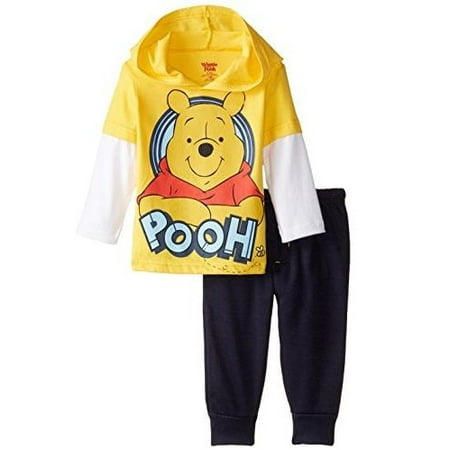 Disney - Disney Baby Boys' Winnie The Pooh Jogger Fleece Pant Set with Jersey, Yellow, Size: 18