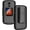 Black, variant on Case with Clip for Alcatel TCL Flip 2 Phone, Nakedcellphone [Grid Texture] Slim Hard Shell Cover and [Rotating/Ratchet] Belt Hip Holster Holder Combo for T408DL / TFALT408DCP - Red