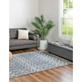 thumbnail image 3 of Rugs.com Eco Trellis Collection Rug – 5' x 8' Harbor Blue Medium Rug Perfect For Bedrooms, Dining Rooms, Living Rooms, 3 of 9