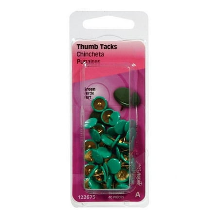 UPC: 0037504670873 | Hillman 53494 0.31 x 0.37 in. Green Tacks  Pack of 40