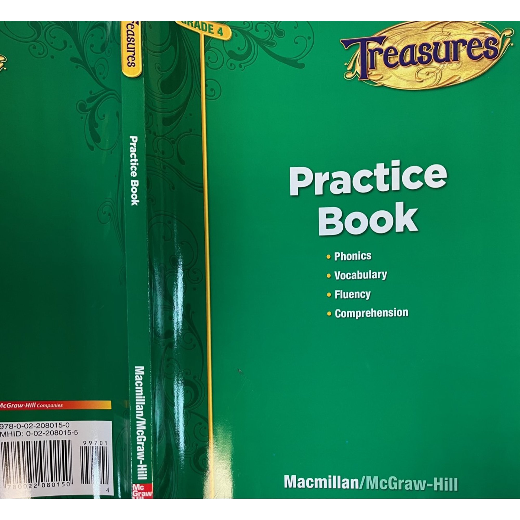 Treasures Practice Book: Grade 4 9780022080150 0022080155 - New