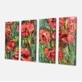 thumbnail image 2 of Coquelicots Rouges Dessin Aquarelle - Art Mural Floral Extra Large, 2 of 3