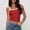 *Red, variant on ClodeEU Women's Solid Color Lace Trim Spaghetti Strap Top,Comfortable Casual Sleeveless Camisole Red,Womens Plus S