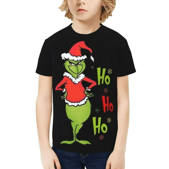 The Grinch Kids T-Shirt 3D Printed Graphic T-Shirts Boys and Girls Short Sleeve Shirts for Youth Kids X-Small