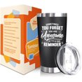 thumbnail image 3 of NewEleven 20oz Stainless Steel Tumbler - Awesome Reminder Quote Mug for Daily Motivation, 3 of 7