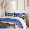 thumbnail image 6 of Ambesonne City Duvet Cover Sets, Auckland in New Zealand, 2-King, Navy Blue Pale Yellow, 6 of 7