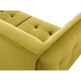 thumbnail image 3 of US Pride Furniture Lucas Modern Contemporary Button Tufted Fabric Upholstered Loveseat, Yellow, S5045-L, 3 of 4