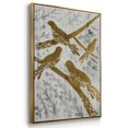 thumbnail image 3 of Four Calling Birds - Gold Leaf Holiday - Framed Gallery Wrapped Holiday Canvas - 25 x 37 - Gold Frame, 3 of 8