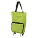 thumbnail image 3 of Carrito de compras plegable con ruedas, bolsa de almacenamiento de tela multifuncional, bolsa de compras portátil, verde, 3 of 14