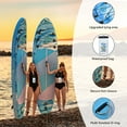 thumbnail image 3 of Dextrus 11ft 6in Inflatable Stand Up Paddle Board with SUP Accessories - Backpack, Wide Stance, Surf Control, Waterproof Phone Case, Leash, Paddle, Pump, Non-Slip Deck for All Skill Levels, 3 of 9