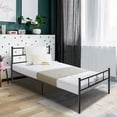 thumbnail image 3 of Giantex Metal Platform Bed Frame Mattress Foundation, Bed Frame w/Heavy-Duty Steel Slats Support, No Box Spring Needed, Easy Assembly, Twin, 3 of 8