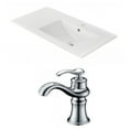 thumbnail image 1 of American Imaginations 24-in. W 1 Hole Ceramic Top Set In White Color - Overflow Drain Incl. AI-16030, 1 of 1