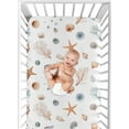thumbnail image 6 of Sweet Jojo Designs Seashells Multicolor Fitted Crib Sheet, 6 of 6