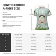 thumbnail image 5 of Naloa White Bunny Bottom And Easter Eggs Print T-Shirts Short Sleeve V Neck Tees for Women Fashion Tops Trendy Lightweight Soft Casual Summer Outfits Clothes, 5 of 5