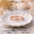 thumbnail image 3 of Queena Sterling Silver Wedding Band for Women Half Eternity Cz Anniversary Ring by Ginger Lyne Collection, 3 of 8