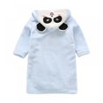 thumbnail image 4 of Toddler Flannel Hooded Robes Sleepwear Kids Cute Animal Cartoon Bathrobe Bath Towel Wrap 1-6Y, 4 of 8