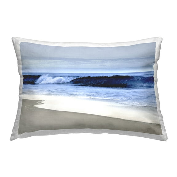 Stupell Industries Foamy Beach Waves Decorative Printed Throw Pillow, 14 x 20