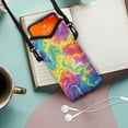 thumbnail image 2 of SEANATIVE Small Crossbody Phone Carry Pouch for Women Men with Removable Adjustable Strap Waterproof Mini Shoulder Bag Fits Most Smartphones, 8 x 4 inch, Colorful Tie-dye, 2 of 7