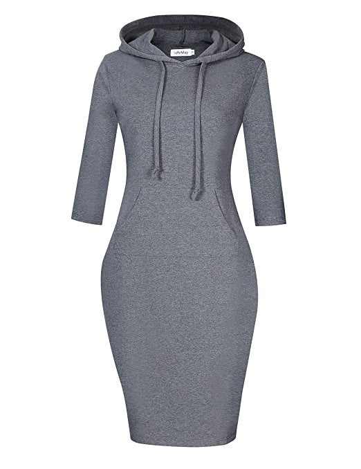 knee length sweatshirt dress