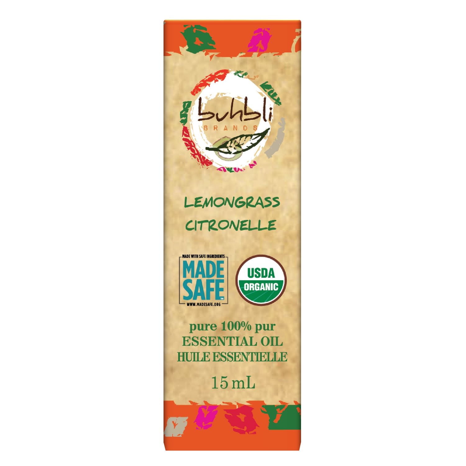 Buhbli Organics - Organic Lemongrass Essential Oil, 15ml, 100% Pure & Natural - Bottled in Canada