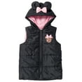thumbnail image 5 of Disney Minnie Mouse Little Girls Zip Up Vest Puffer T-Shirt and Leggings 3 Piece Outfit Set Infant to Big Kid, 5 of 5