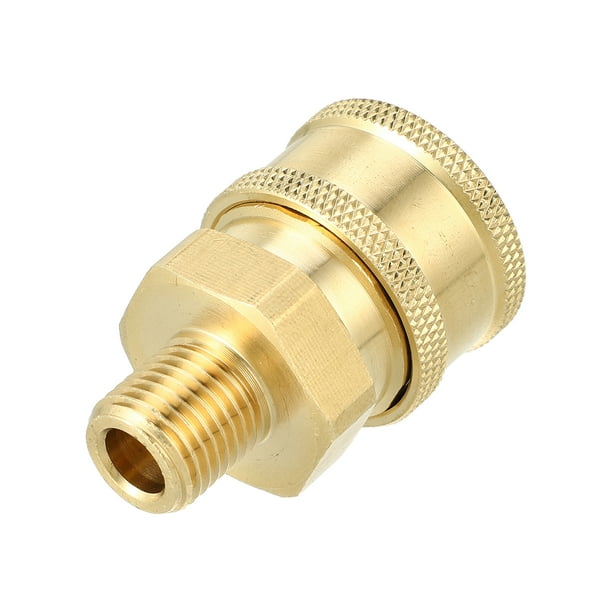 Adaptador de pistola de lavadora a presión Universal Unique Bargains para coche, tono de cobre de 1/4"