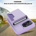 thumbnail image 4 of ELEHOLD for iPhone 14 Plus Premium PU Leather Wallet Case Detachable Magnetic Card Holders RFID Blocking Function Flip Stand Shockproof Full Protection Case for iPhone 14 Plus,purple, 4 of 8
