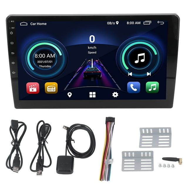 10in Voiture Navigation DVD Lecteur CD Récepteur Audio Bluetooth 5.0 Universel pour le Système Android 10.1