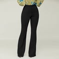 thumbnail image 5 of Hunpta Women High Waist Comfortable SlimFit Trousers With Buttons Flared Suit Pants, 5 of 8