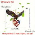 thumbnail image 3 of ​​2D Flat Acrylic Eagle & Flag Car Pendant, Patriotic Vehicle Decoration for Independence Day Road Trips & Outdoor Celebrations​​, 3 of 4