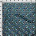 thumbnail image 4 of oneOone Cotton Cambric Medium Blue Fabric Abstracts Craft Projects Decor Fabric Printed By The Yard 56 Inch Wide, 4 of 5