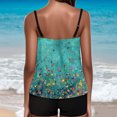 thumbnail image 5 of Tankini Sets for Women ,Summer Two Piece Swimsuits Boyleg Tummy Control Swimwear Vintage Floral Print Swim Tank Tops High Waist Trunks Beach Bathing Suit Sets Multicolor S, 5 of 7