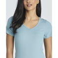 thumbnail image 3 of 5 Pack: Women's Soft Ribbed Short Sleeve V-Neck T-Shirt Casual Summer Tee Shirts, 3 of 6