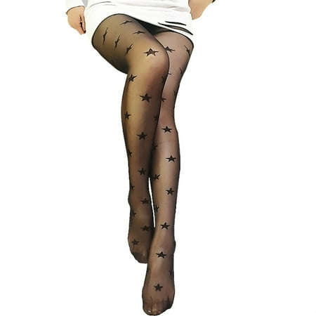 Sexy Tights Stockings Star Print Stretch Pantyhose Sexy Lingerie Garter Tights