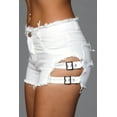 thumbnail image 4 of BeWicked Women's Buckled Down Denim Shorts J10, 4 of 10