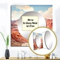 thumbnail image 3 of Designart "Canyon Drift In Desert Dreams" Minimalism Square Mirror Wall Decor Modern - Large Peach Square Bathroom Mirror - Square Printed Wall Mirror Art, 3 of 5