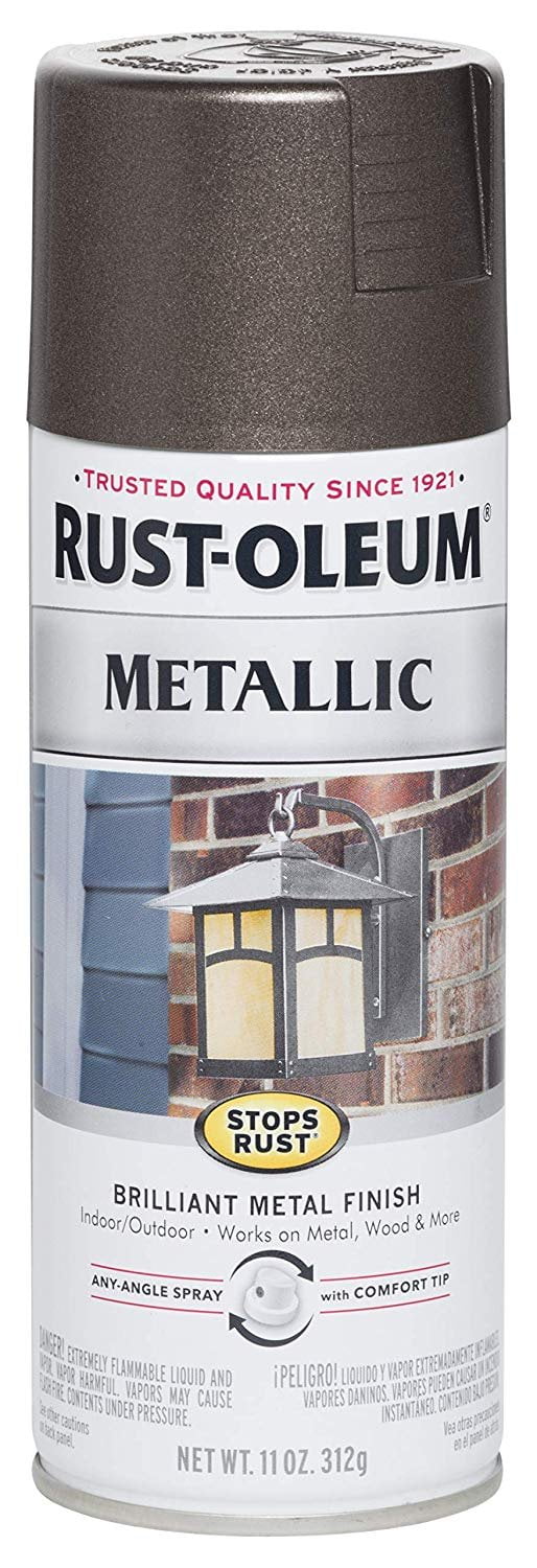 RustOleum 7272830 Stops Rust Metallic Spray Paint, 11 oz, Dark Bronze
