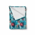 thumbnail image 2 of Tea Party Soft Flannel Fleece Blanket, Crockery Composition Abstract Overlapping Silhouettes Teapot and Cups, Cozy Plush for Indoor and Outdoor Use, 60" x 80", Dark Coral Pale Blue, by Ambesonne, 2 of 6
