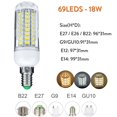 thumbnail image 1 of Bombillas LED E27, E14, B22, G9, GU10, CA 110V, 220V, 230V, 240V, focos de 6W-25W, lámparas de mesa blancas para el hogar, ampolla de iluminación interior, 1 of 4